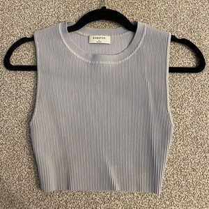 Light Blue Ribbed Aritzia Tank Top